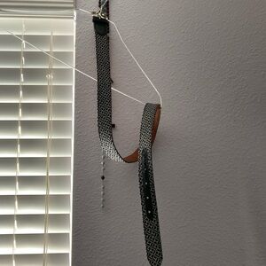 Tommy Hilfiger Black and Brown Geometric Belt